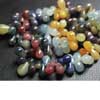 Natural Multi Sapphire Smooth Polished Tear Drops Strand Length is 10 Inches and Size 10mm to 13mm approx. 65 Beads  Great Quality 
